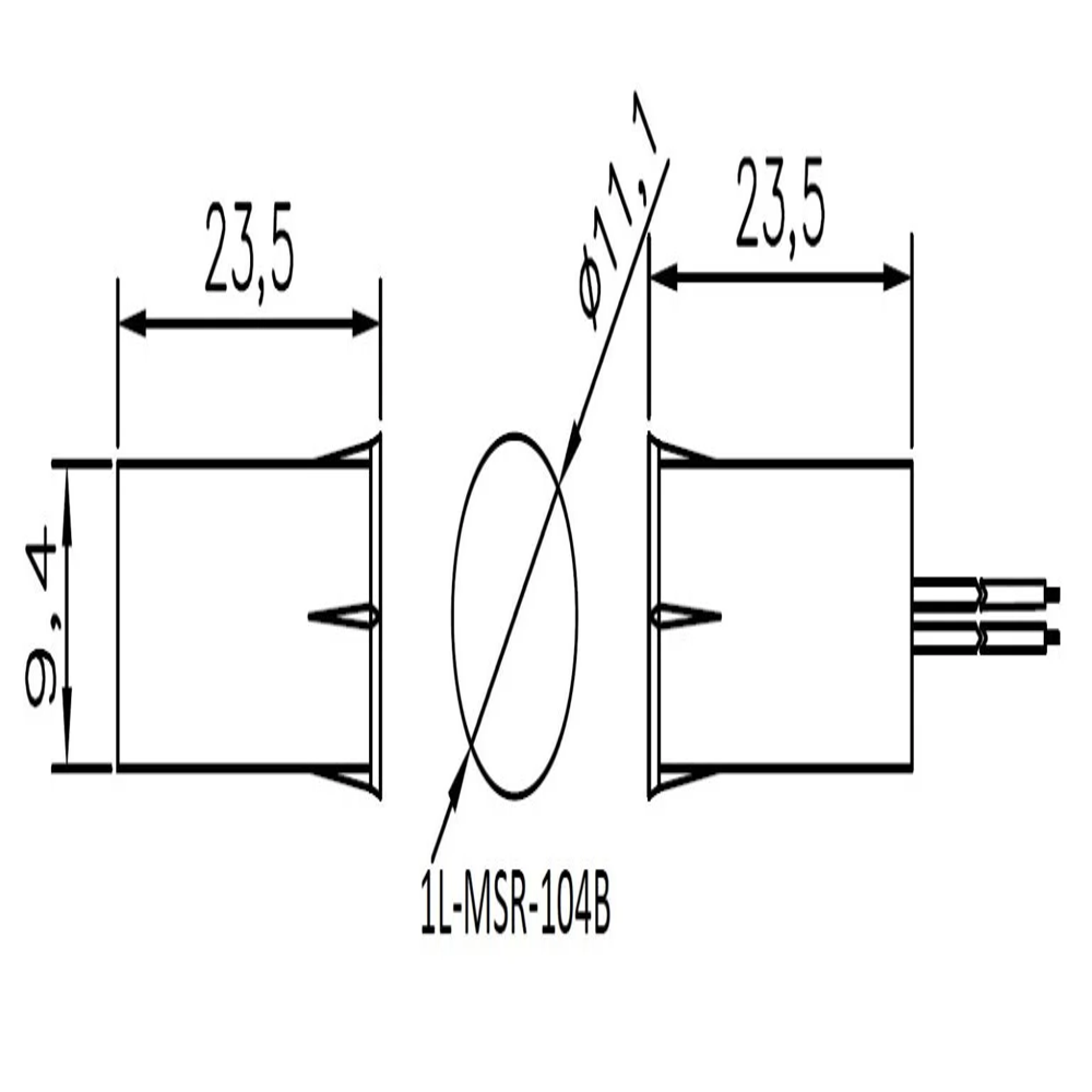 Long Wire Leads Recessed Mount Magnetic Switch 