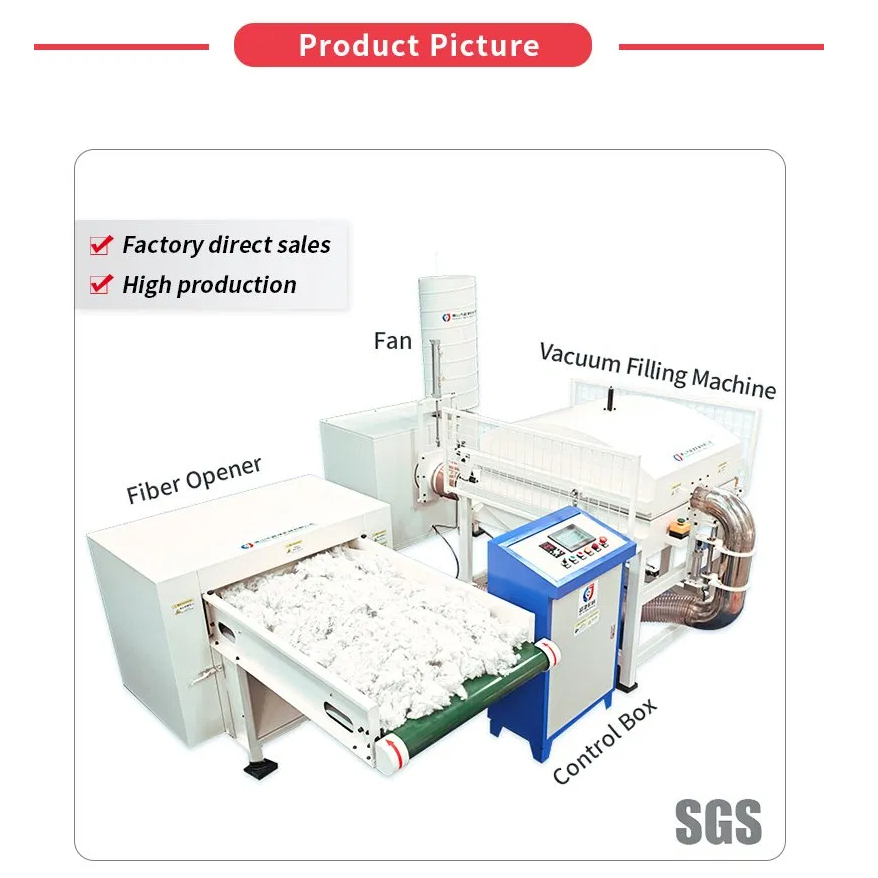 Automatic Cushion Stuffing and Cotton Polyester Fiber Opening Carding Opener Textile Pillow Filling Machine