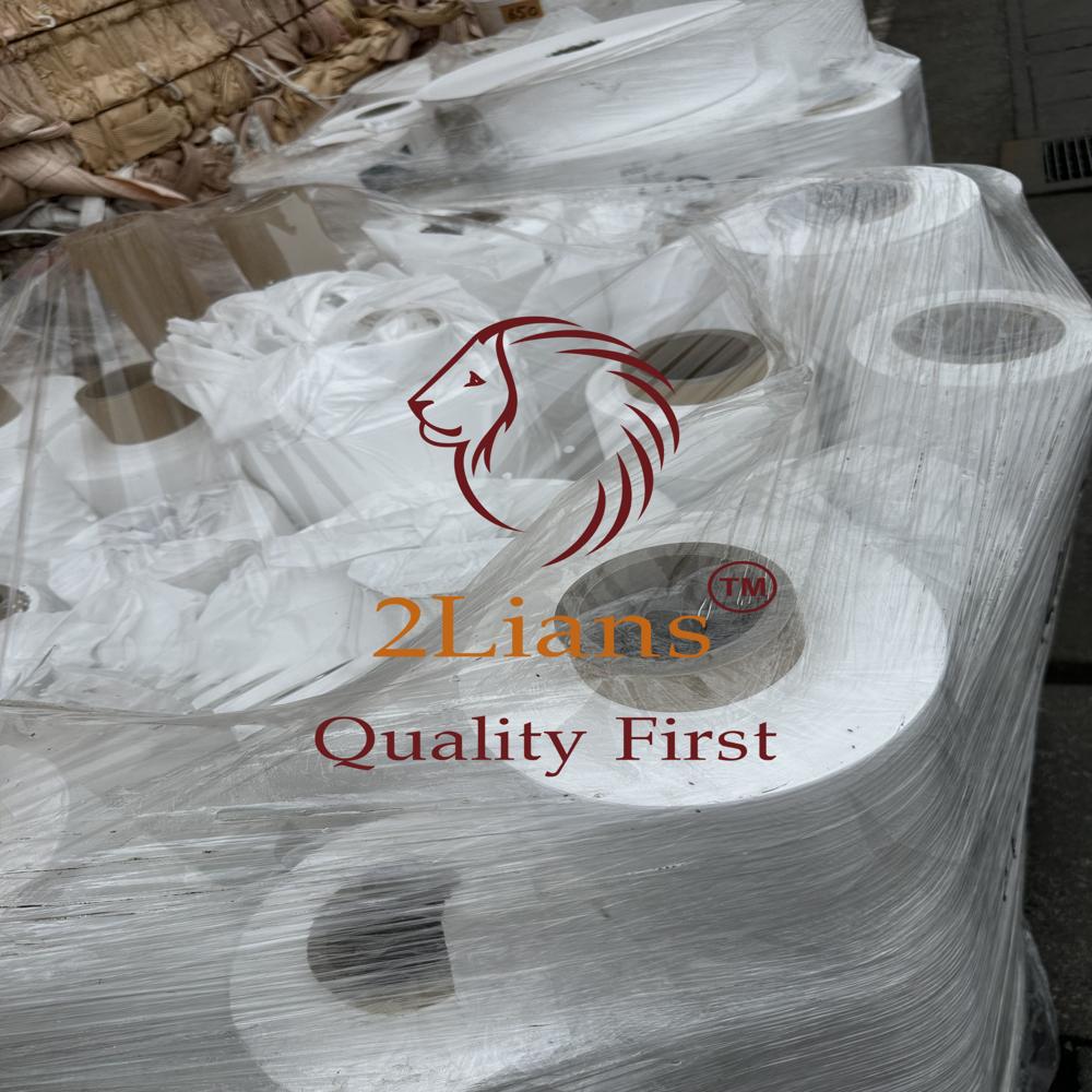 LDPE film roll and cutting rolls in white