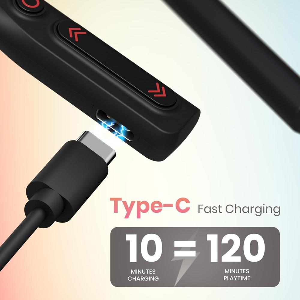 Portronics Harmonics Z11 Bluetooth Wireless in Ear Earphones with Upto 35 Hours Playback & Magnetic