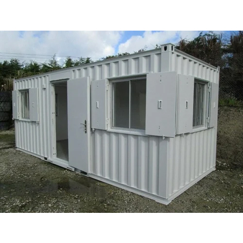 Ss Shipping Container - Metal, 20 Feet Length, Customized Height | Paint Coated For Corrosion Resistance, Ideal For Temporary Office Use