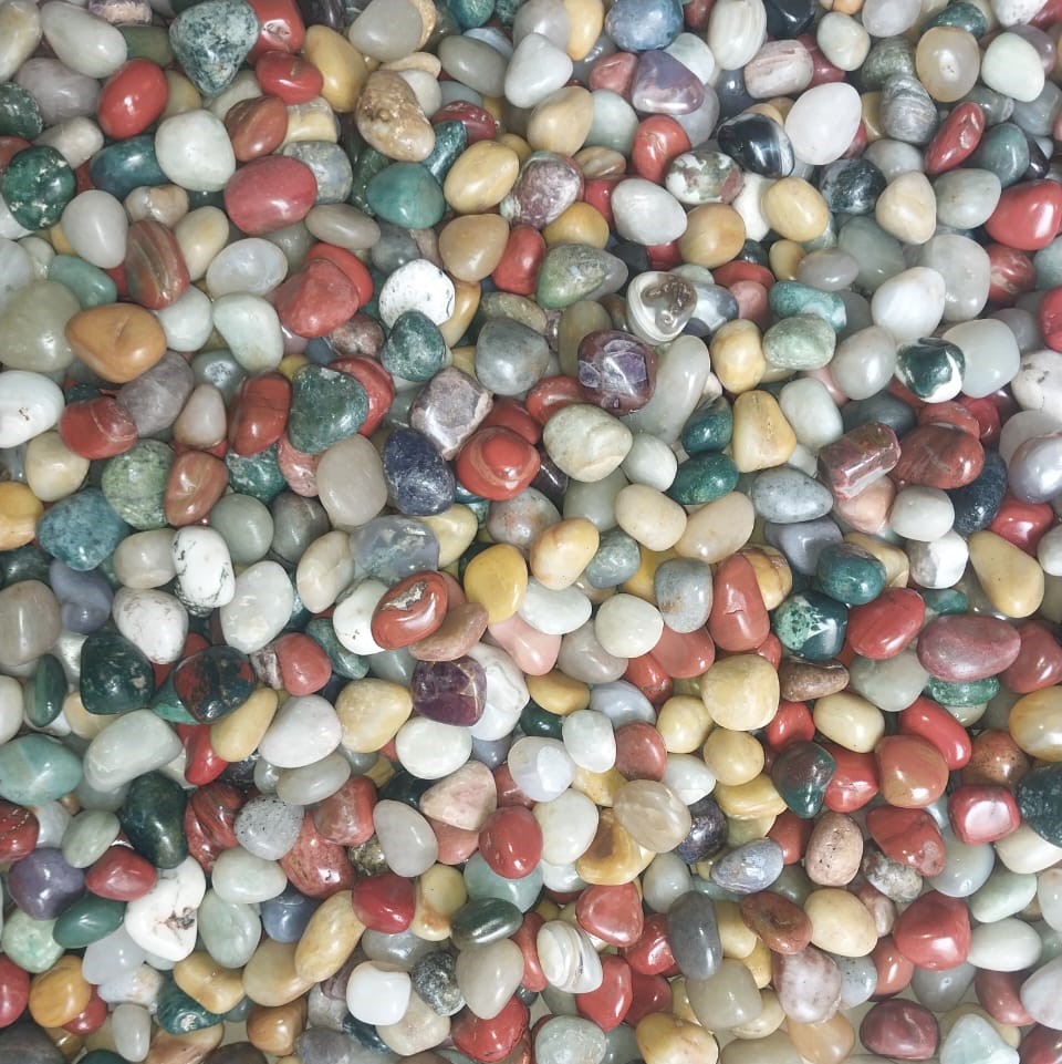 Multicolor Natural Polished Agate Stone Chips for Aquariums and Garden Landscaping in Bulk Decorative Gravels