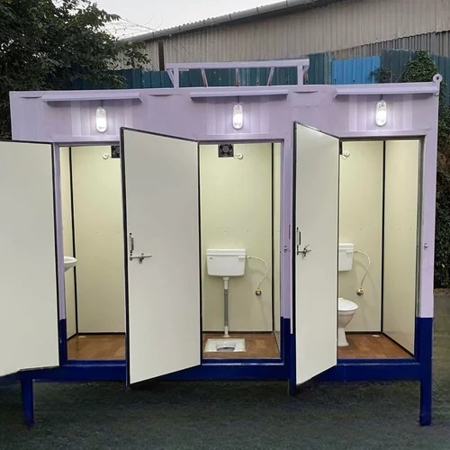 Portable Toilet - Color: Blue & White