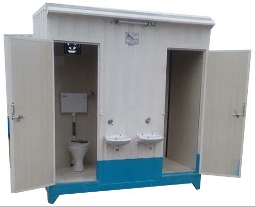 Portable Mobile Toilet - PVC Material, Gloss Blue, Rectangular | Prefabricated, Lightweight, Easy Maintenance