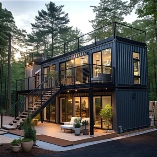 Ms Steel Office Container - Color: Blue And White