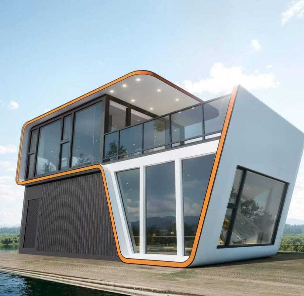 Prefabricated Portable Building - Color: Blue & White
