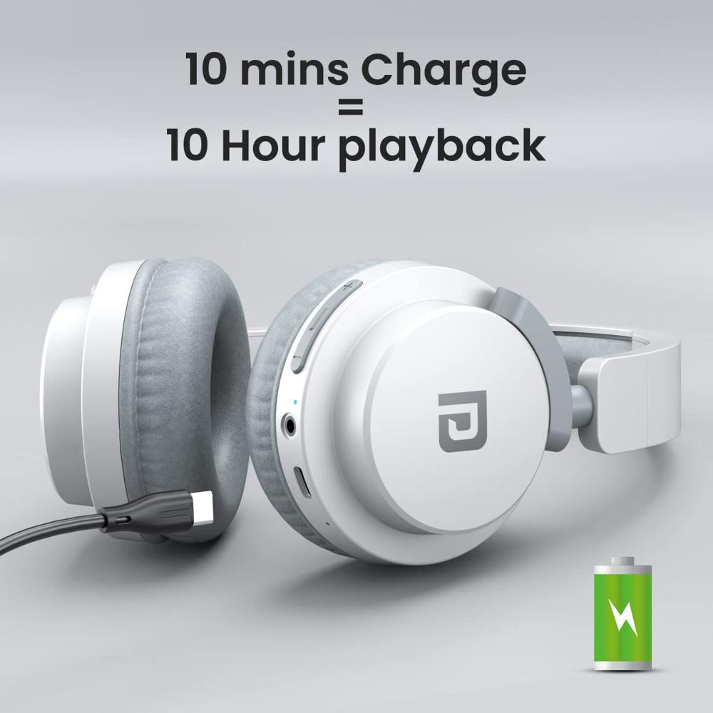 Portronics Muffs M2 Bluetooth Headphones Over Ear with Upto 40 Hrs Playtime, 40mm Dynamic