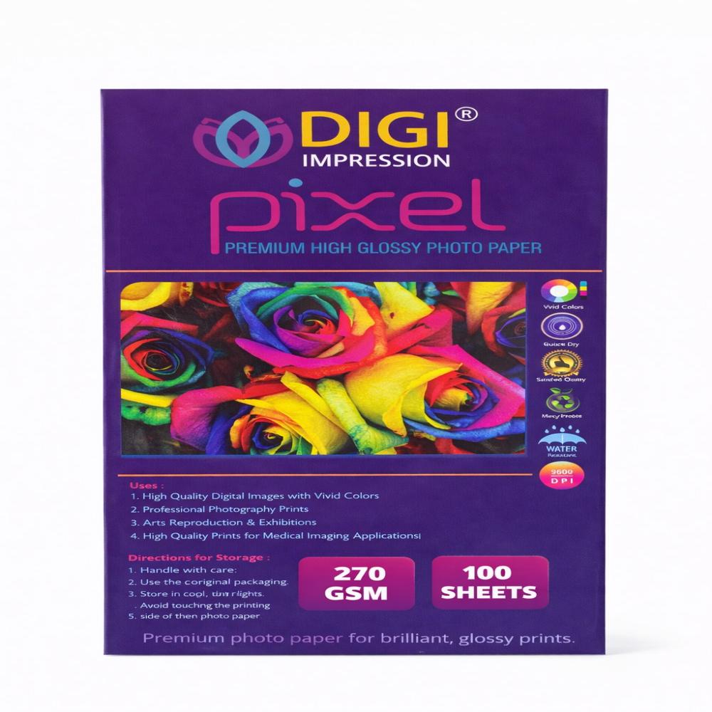 DIGI IMPRESSION PIXA 4X6 270 GSM RC PHOTO GLOSSY PAPER