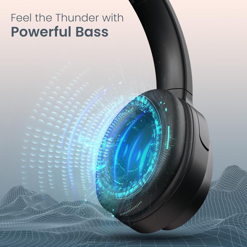 Portronics Muffs M4 Over Ear Bluetooth Headphone with Upto 40 Hours Playtime, Powerful Bass,