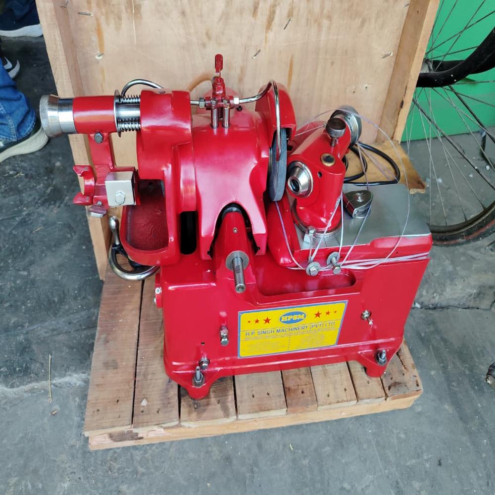 Valve Refacer Machine - 0.5 Hp Power, Valve Stem Capacity 6mm To 14mm, 0 To 90 Degree Adjustment | Semi-automatic Operation, Green Painted Finish, Suitable For Industrial Use, Warranty Included