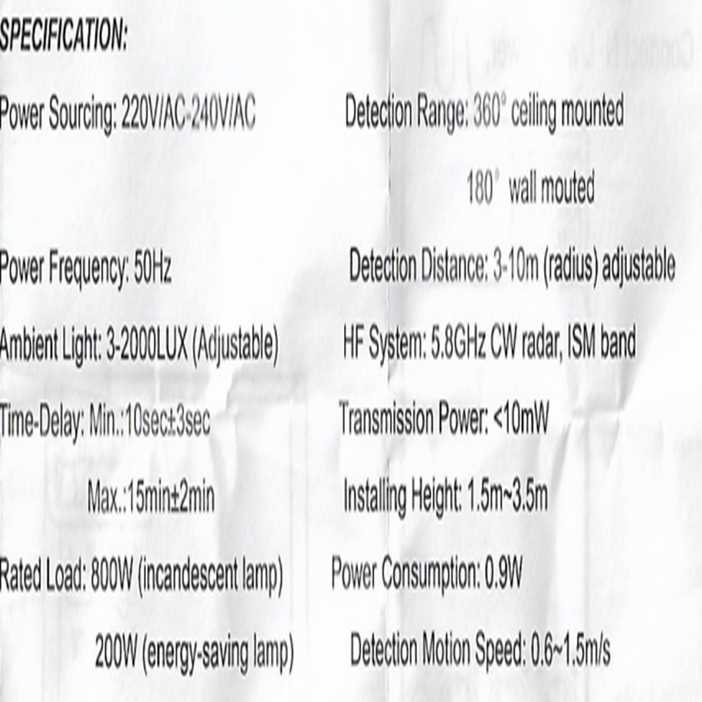 Microwave Motion Sensor