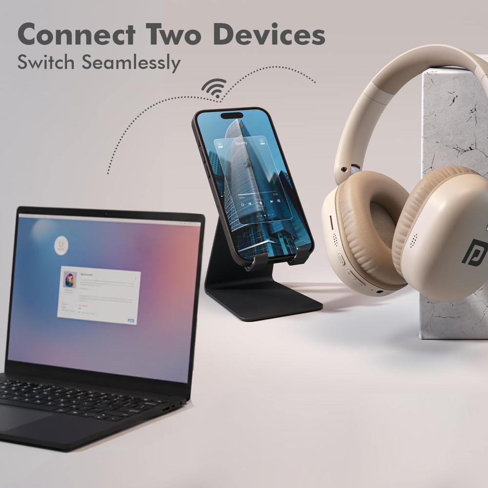 Portronics Muffs M6 Over Ear Wireless Bluetooth Headphone With Upto 40 Hours Playtime, - Bluetooth Version: 5.3