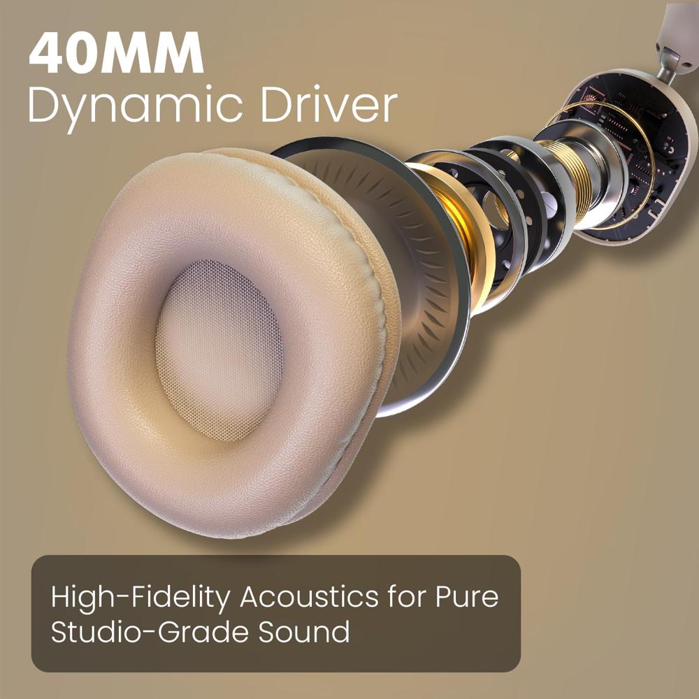 Portronics Muffs M6 Over Ear Wireless Bluetooth Headphone with Upto 40 Hours Playtime,