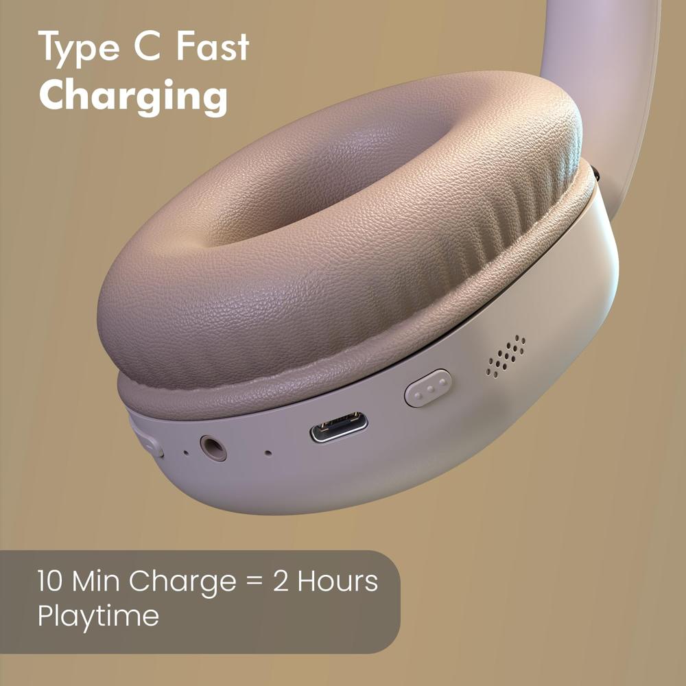 Portronics Muffs M6 Over Ear Wireless Bluetooth Headphone With Upto 40 Hours Playtime, - Bluetooth Version: 5.3
