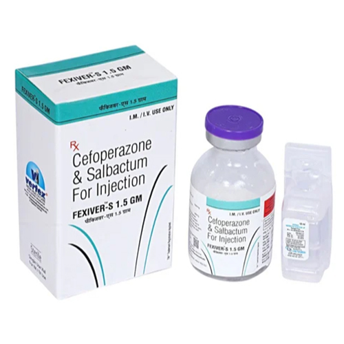 सेफोपेराज़ोन 1000 mg प्लस सल्बैक्टम 500 mg - ब्रांड नाम: फेक्सिवर-एस 1.5Gm इंजेक्शन