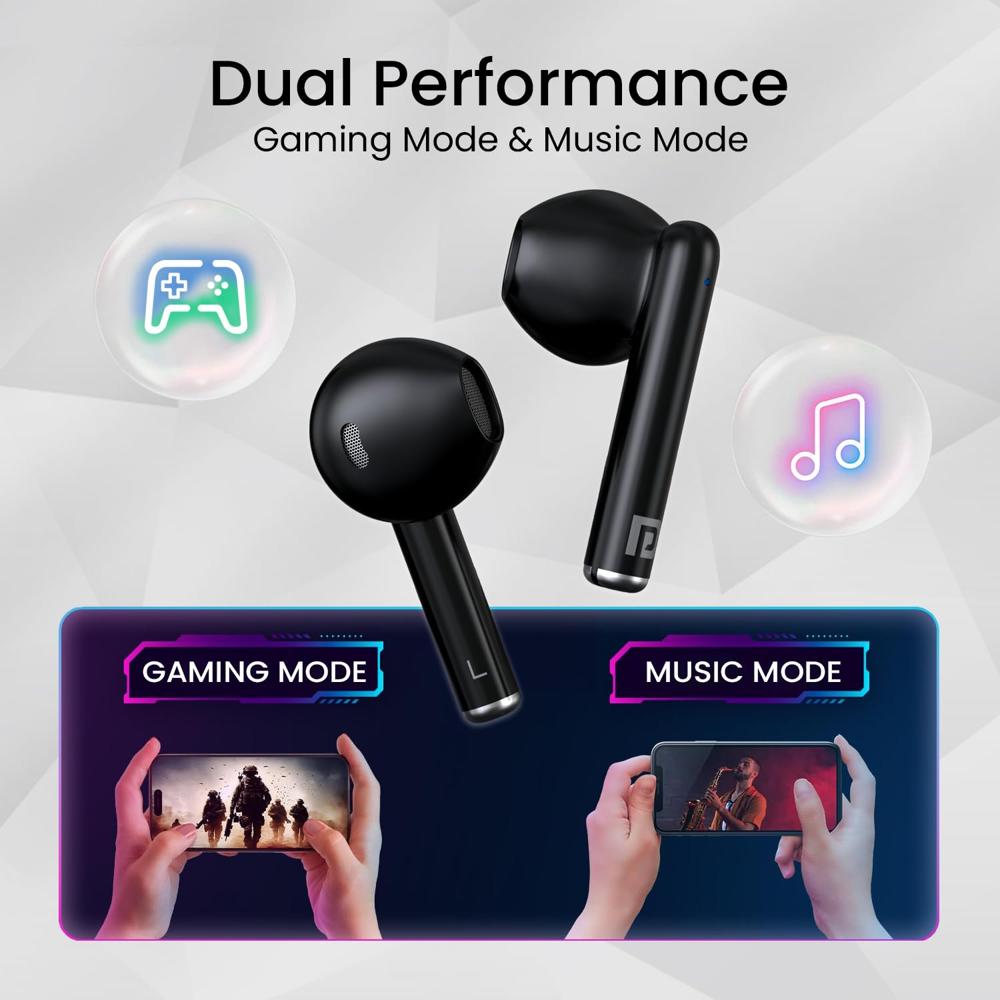 Portronics Twins S20 in Ear TWS Earbuds with 35 Hour Playtime, Touch Control, Low Latency, Game