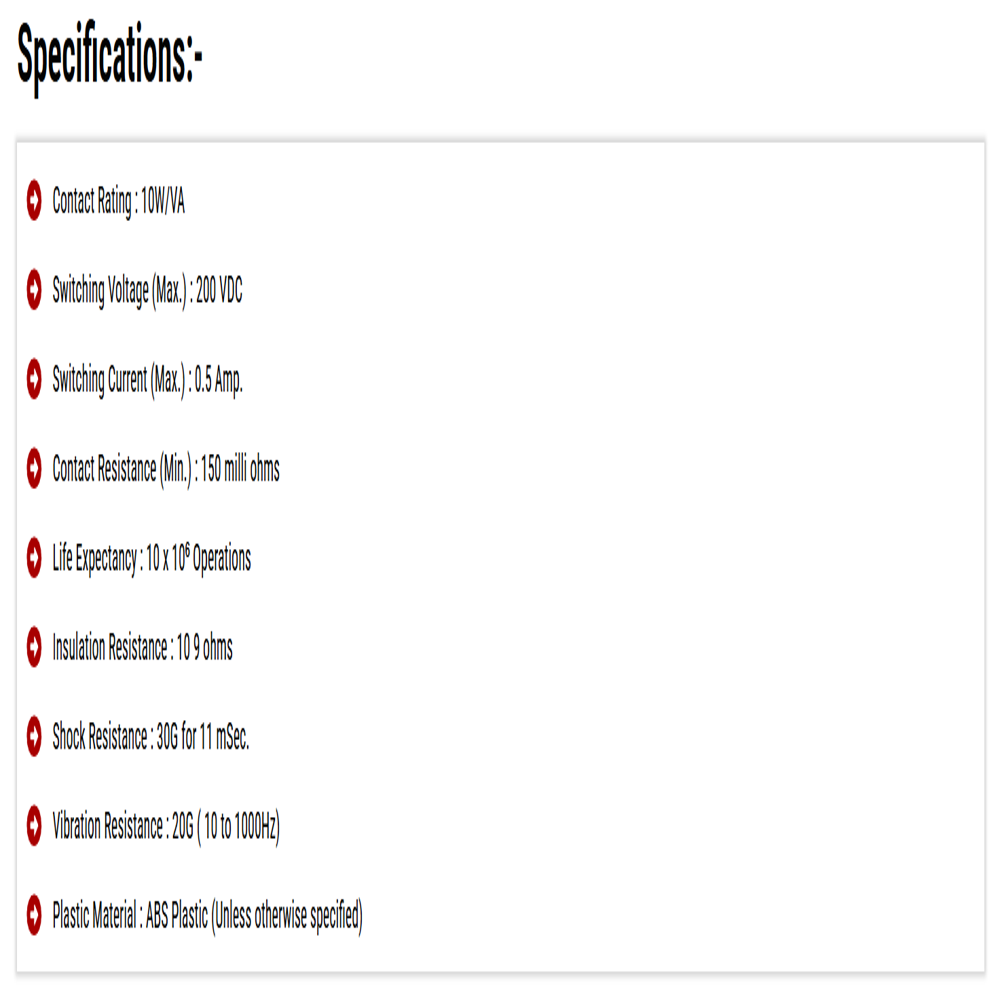 Overhead Mount Magnetic Switch 