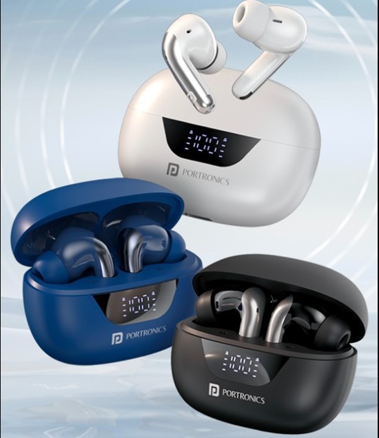 Portronics Harmonics Twins 28 ANC TWS in Ear Earbuds with Smart Touch Control, 50 Hours