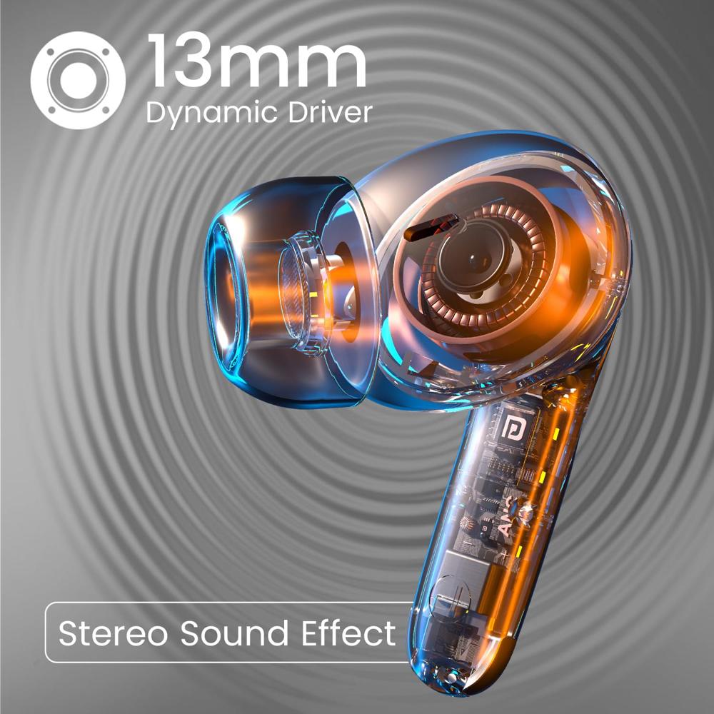 Portronics Harmonics Twins 28 ANC TWS in Ear Earbuds with Smart Touch Control, 50 Hours