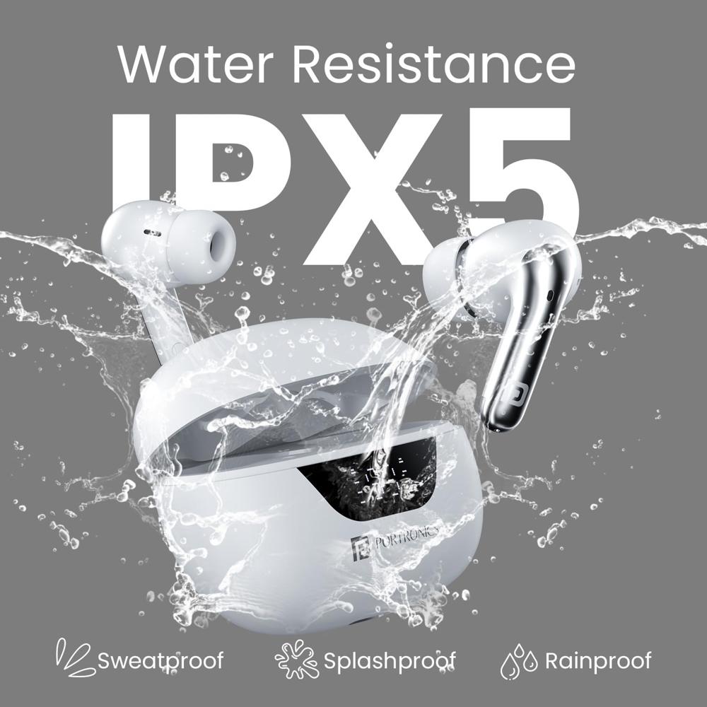 Portronics Harmonics Twins 28 ANC TWS in Ear Earbuds with Smart Touch Control, 50 Hours