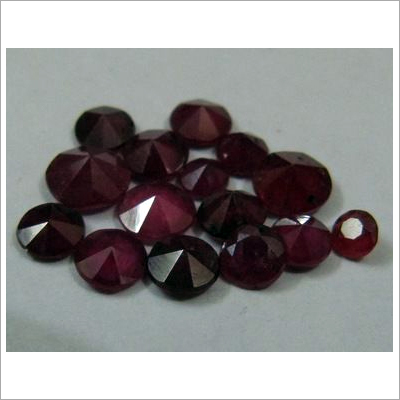 Ruby Diamond Cut round stone