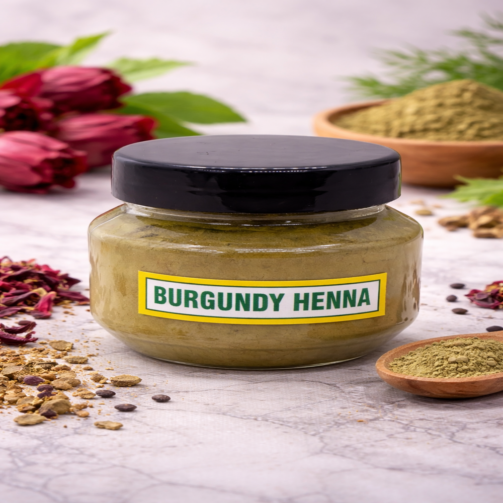 Natural Burgundy Henna Hair Colour