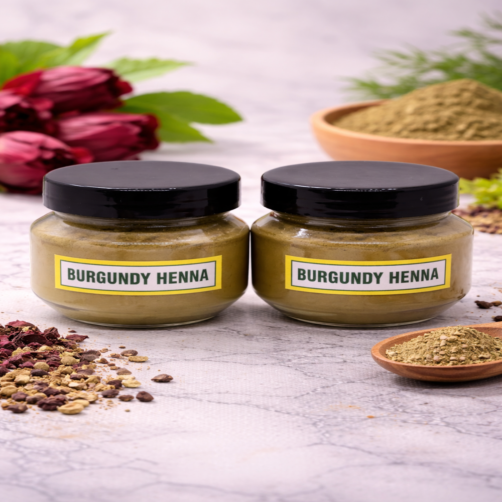 Natural Burgundy Henna Hair Colour