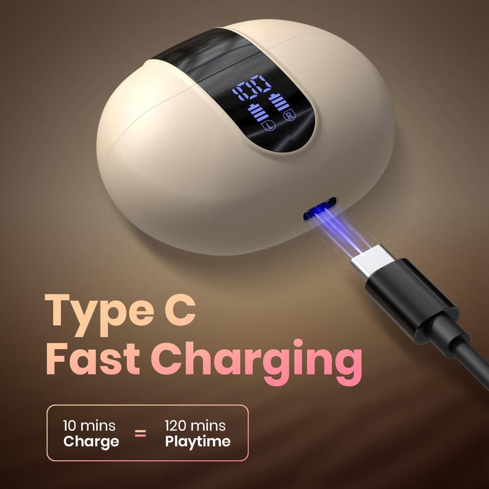 Portronics Twins 29 ANC in-ear TWS Wireless Bluetooth Earbuds With Digital Display, Upto 30 Hours Playtime