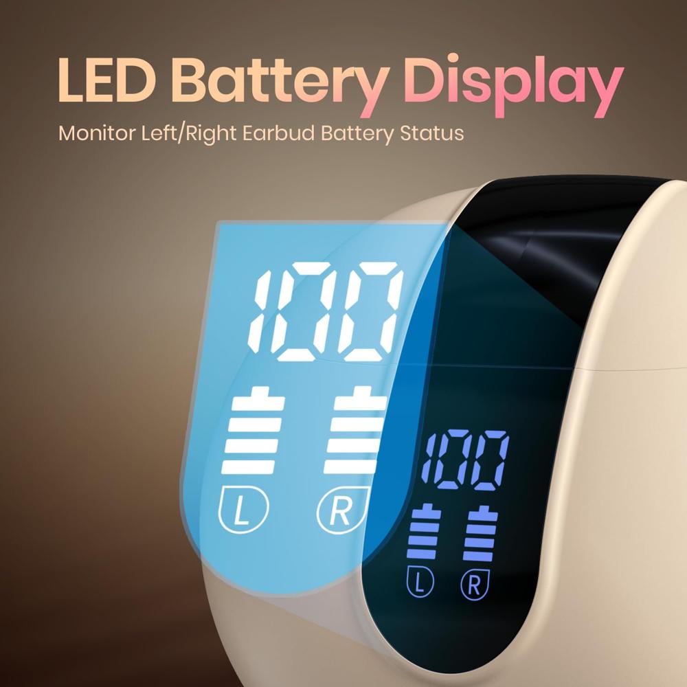 Portronics Twins 29 ANC in-ear TWS Wireless Bluetooth Earbuds With Digital Display, Upto 30 Hours Playtime