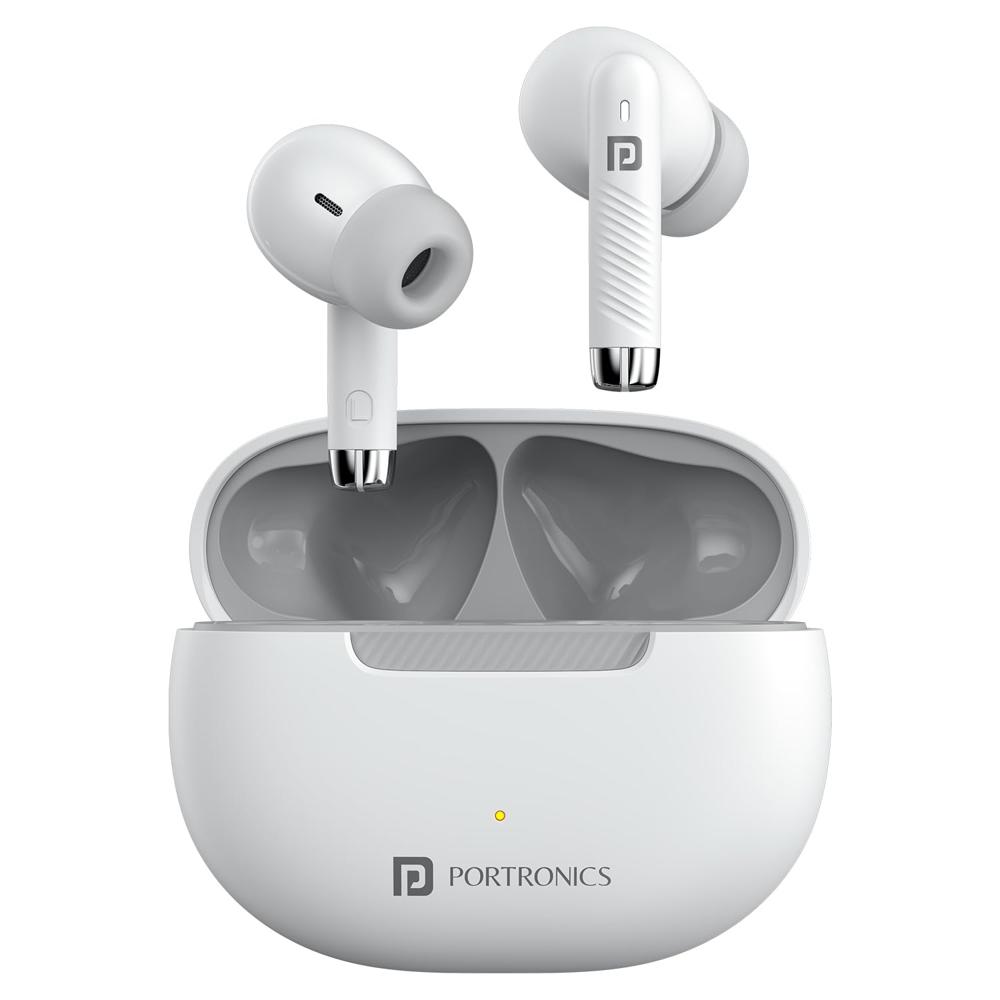 Portronics Harmonics Twins 32 in-Ear TWS Smart Earbuds with HD Mic, Upto 30 Hours Playtime,