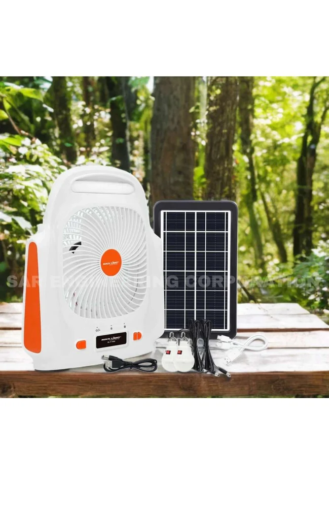 Rock Light RL-F-7094 Rechargeable Solar Fan