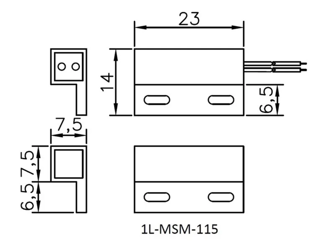 surface mount design with side leads NO Switch 