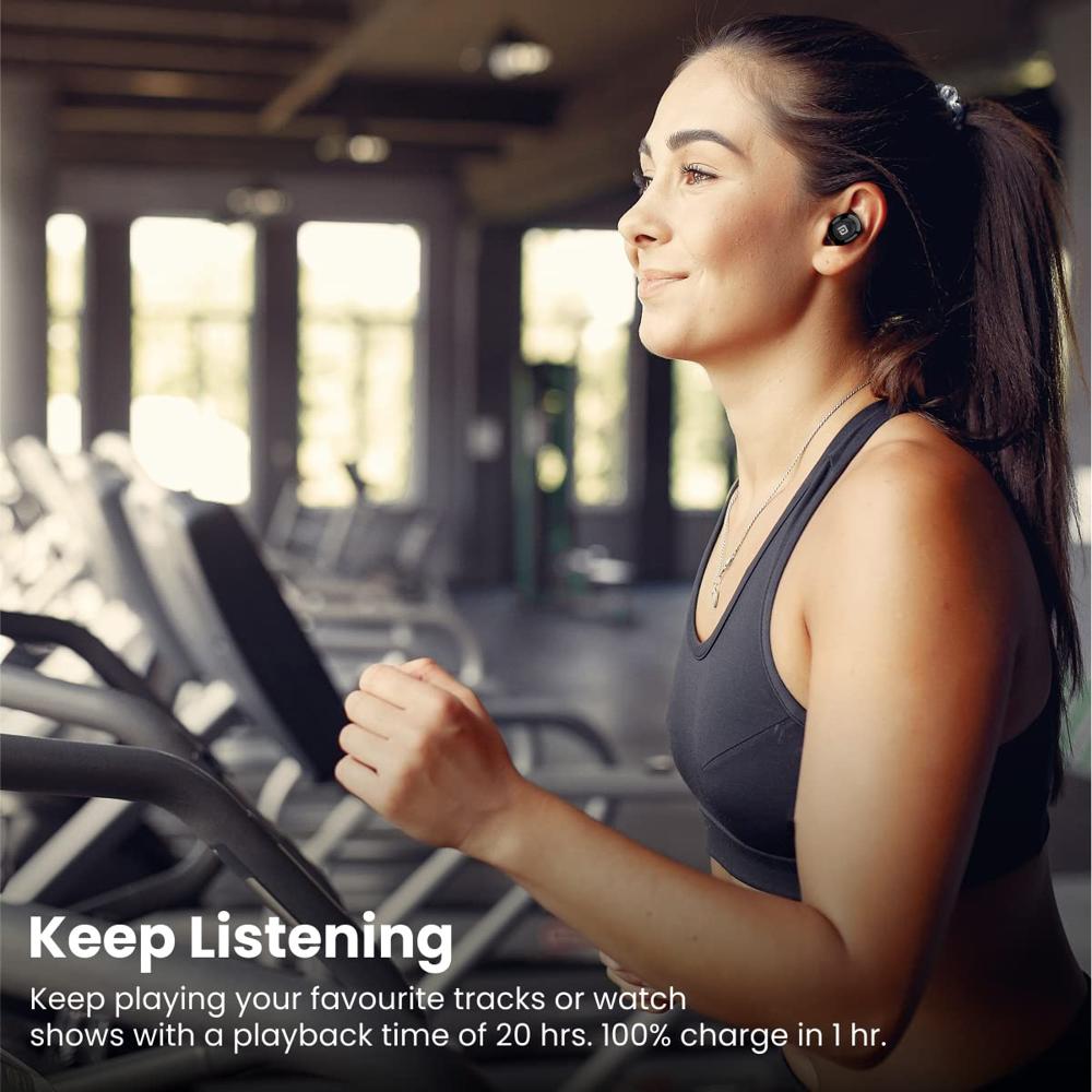 Portronics Harmonics Twins S3 Smart TWS Bluetooth 5.2 Earbuds with 20 Hrs Playtime