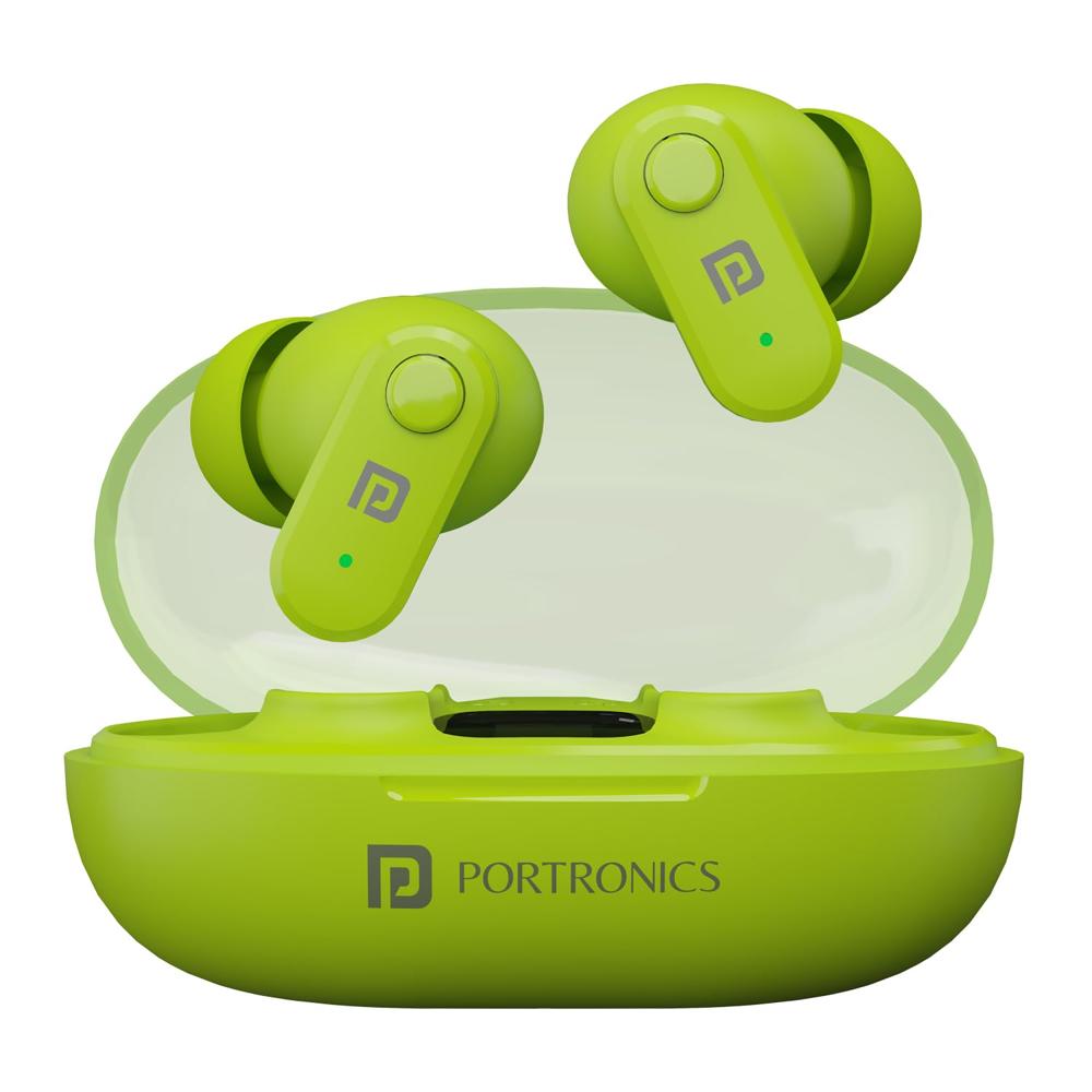 Portronics Harmonics Twins S16 in Ear Wireless TWS Earbuds with 24 Hrs Playtime, Clear Calls, Game &