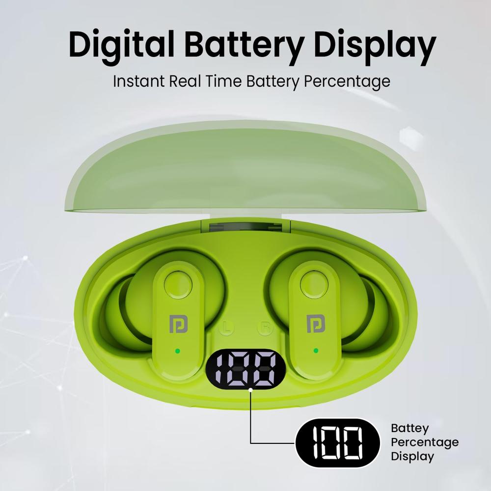 Portronics Harmonics Twins S16 in Ear Wireless TWS Earbuds with 24 Hrs Playtime, Clear Calls, Game &