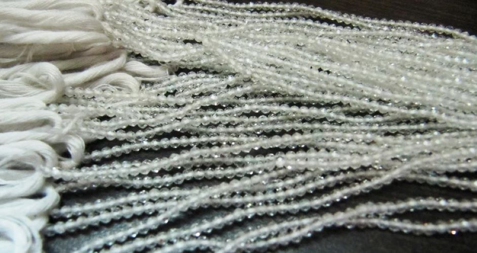 Natural White Topaz 2mm Rondelle Faceted Gemstone Beads Strand 13 inches long