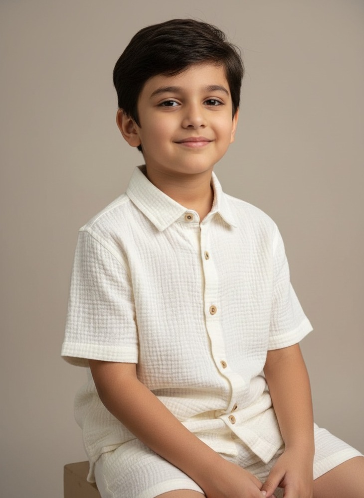 Kids Printed Coord Set - Rayon Fabric, Suitable For Boys Aged 2-4 Years | Mix Color Printed Design, Short Sleeves, Washable, Customized Logo