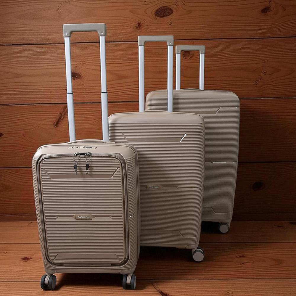 Hard-shell Trolley Luggage Bag (set Of 3-pice / Mix Color) - Age Group: 11+