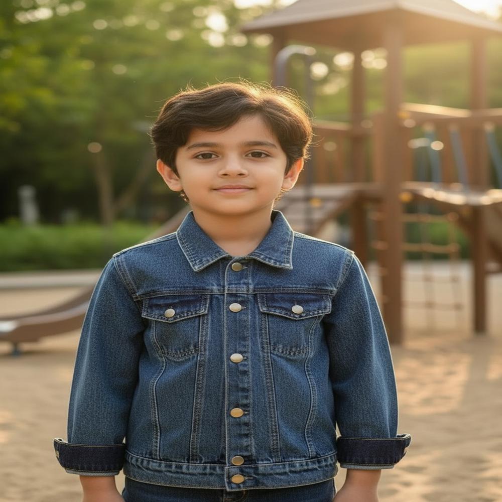 Kids Denim Jacket By Gray N Black Sales Private Limited