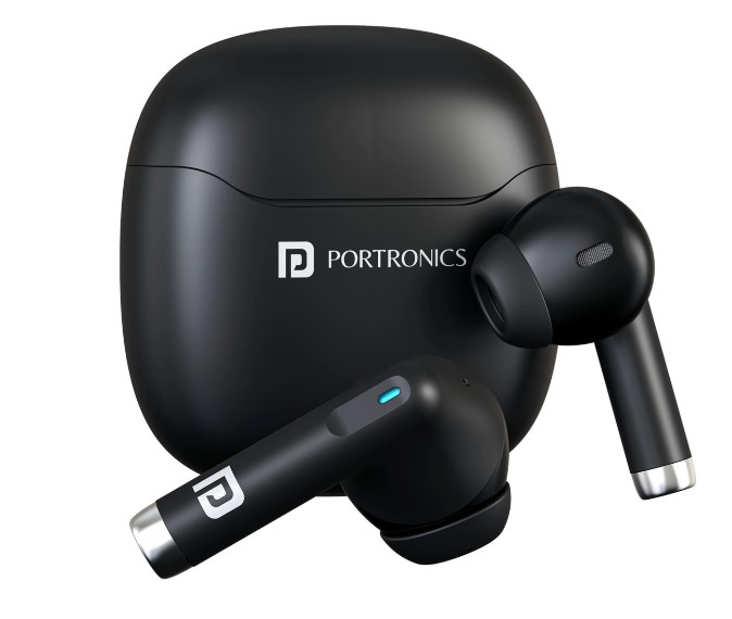 Portronics Twins S18 Pro in Ear TWS Earbuds,30H Playtime, in Built HD Mic, Game/Music Mode Bluetooth Headset (Black, In the Ear)