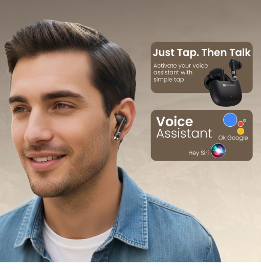 Portronics Twins S18 Pro in Ear TWS Earbuds,30H Playtime, in Built HD Mic, Game/Music Mode Bluetooth Headset (Black, In the Ear)