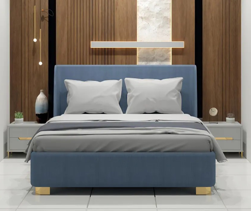 Modern Upholstered Panel Bed