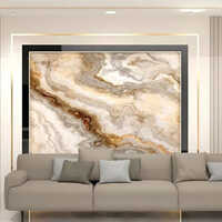 Abstract Gold And Brown Marble Wallpaper