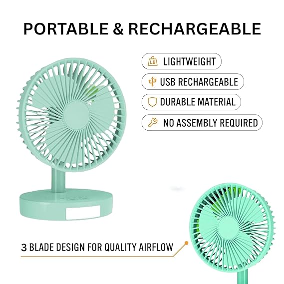 Rock Light RL-F-7074 Rechargeable Fan 