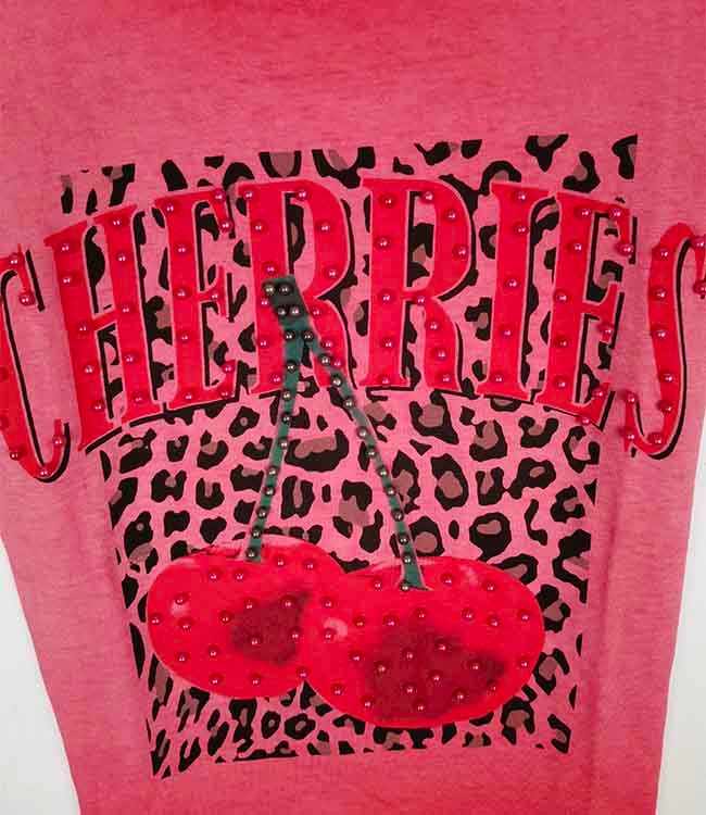 W13503 | NATALIE B Ladies Garment Dyed Top With Bead Work