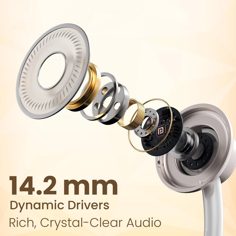 Portronics Conch Sigma C in Ear Type C Wired Earphones with in Line HD Mic, Powerful Audio,