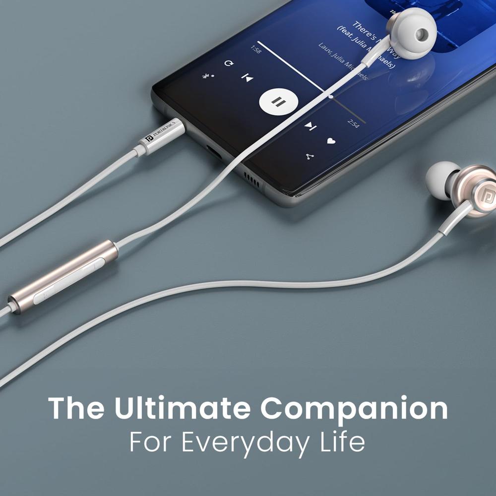 Portronics Conch Sigma A in Ear 3.5mm Aux Wired Earphones with in Line HD Mic & Magnetic