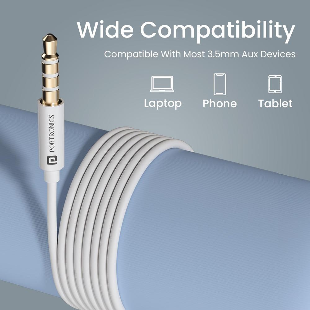 Portronics Conch Sigma A in Ear 3.5mm Aux Wired Earphones with in Line HD Mic & Magnetic