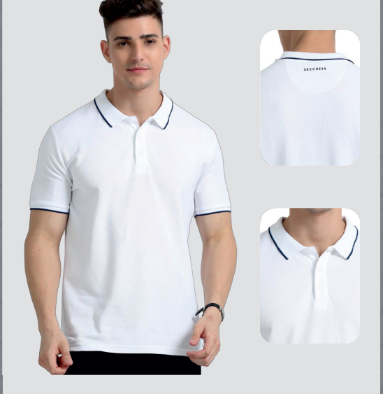 SKECHERS WHITE T-SHIRT