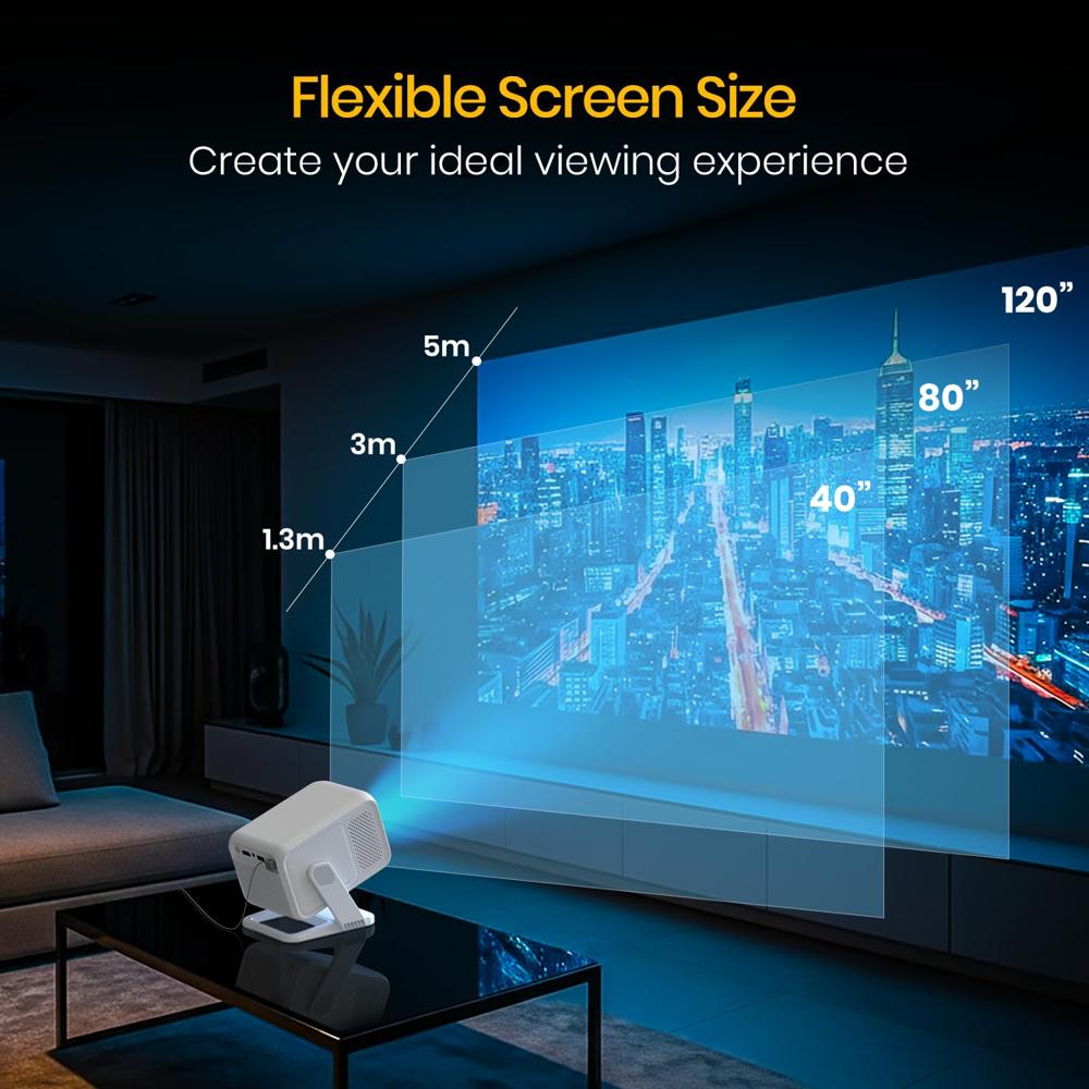 Portronics Beem 450 Smart LED Projector with 1080p Full HD Resolution, Built-in Streaming